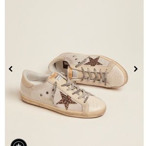 Golden Goose Super-Star Sneakers with Leopard-Print Star Size 39